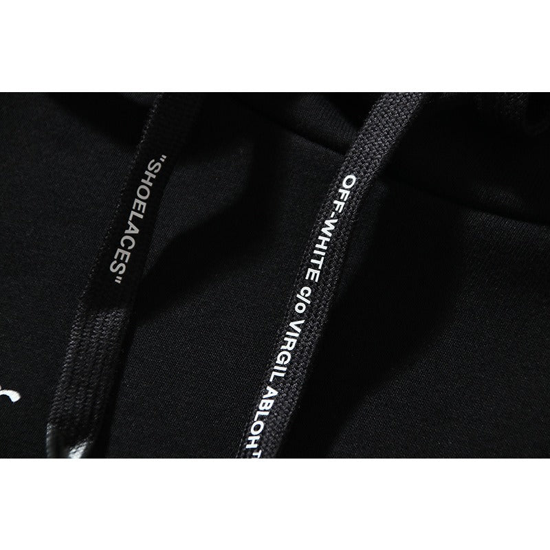 OW  hoodie three-dimensional arrow pattern pullover hoodie