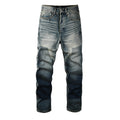 Mens trendy purple jeans, 100% cotton High Street Distressed