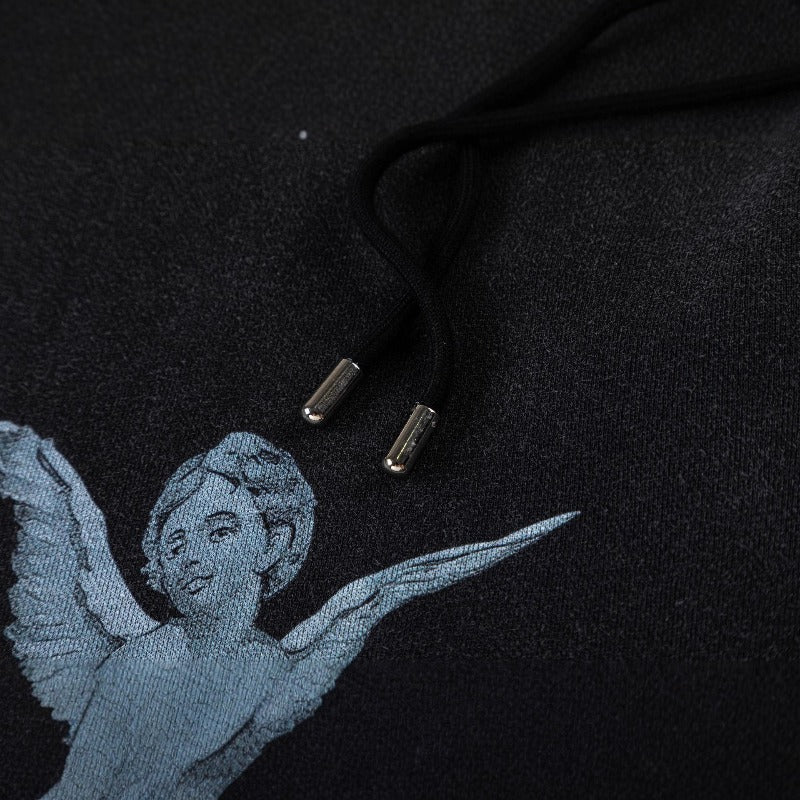 OW  hoodie Baby Angel Oil Painting Pattern Pullover Hoodie