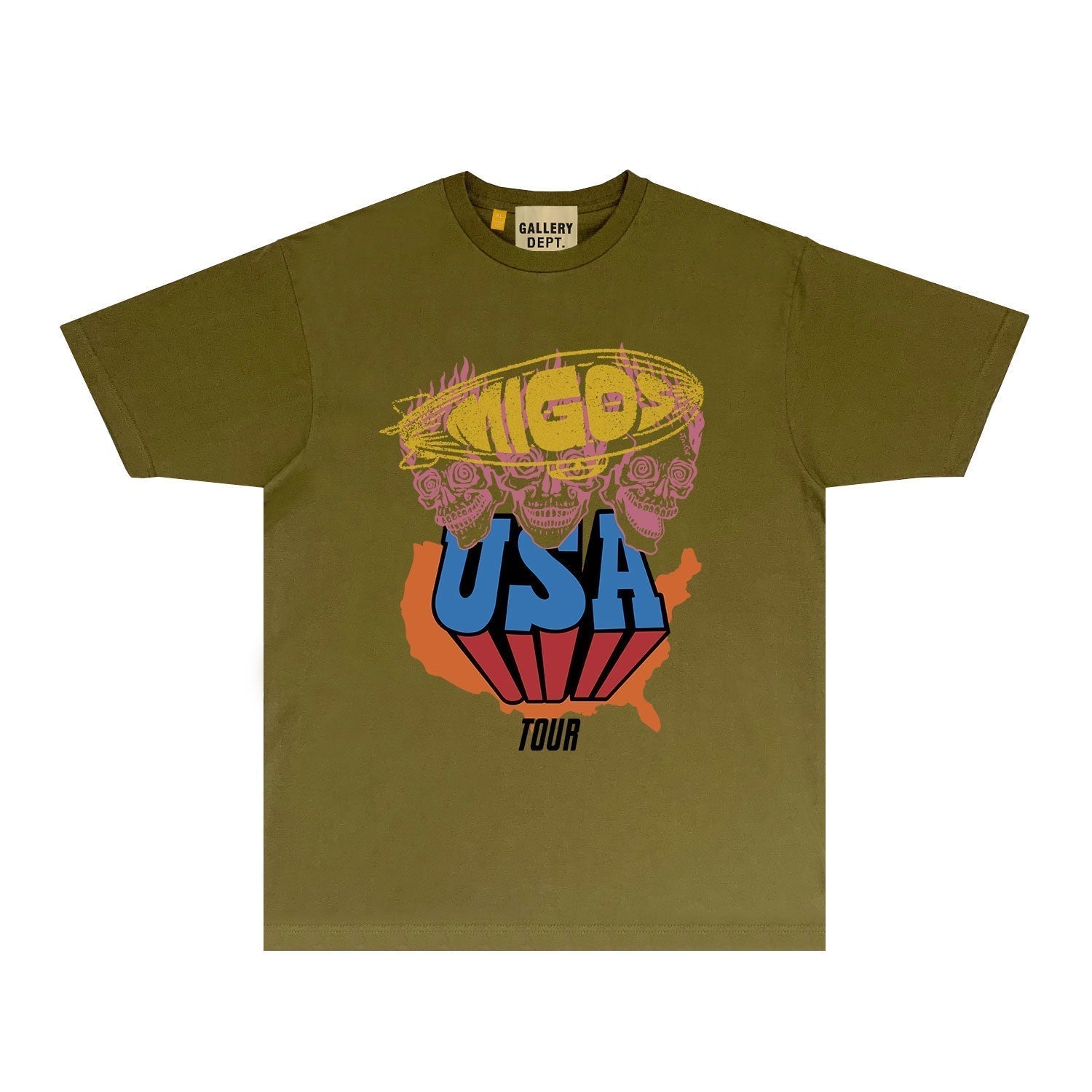 Gallery Dept T Shirt Retro Printed Loose Short-Sleeved Shirt (part2)