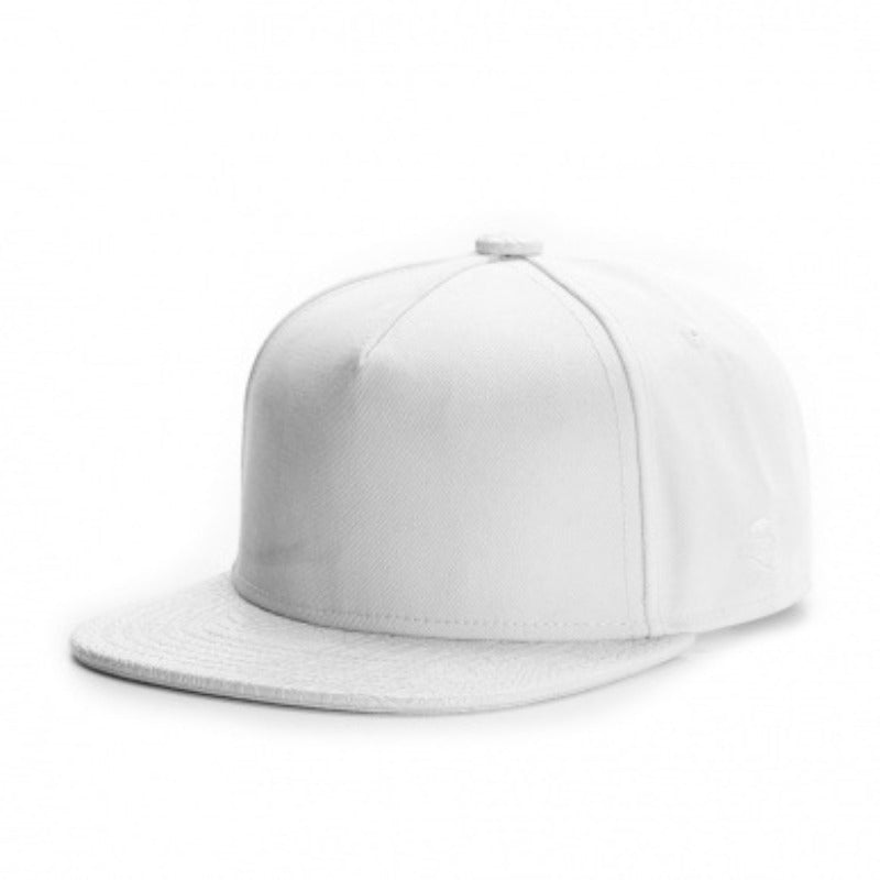 Trendy flat brimmed snapback hats blank light board