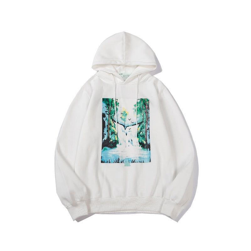 OW  hoodie speed bump landscape illustration fleece hooded