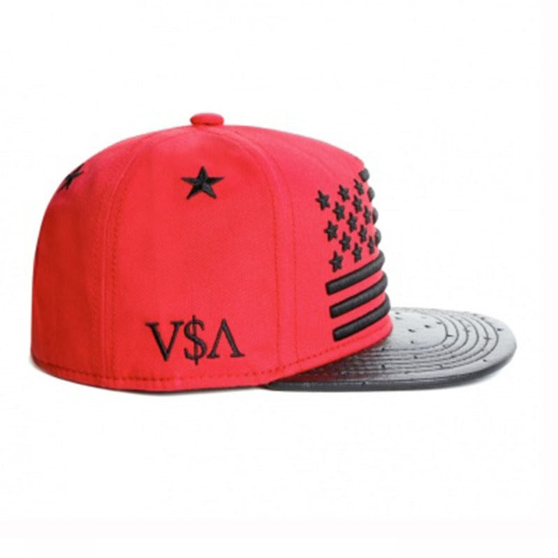 Trendy flat brimmed snapback hats usa american flag