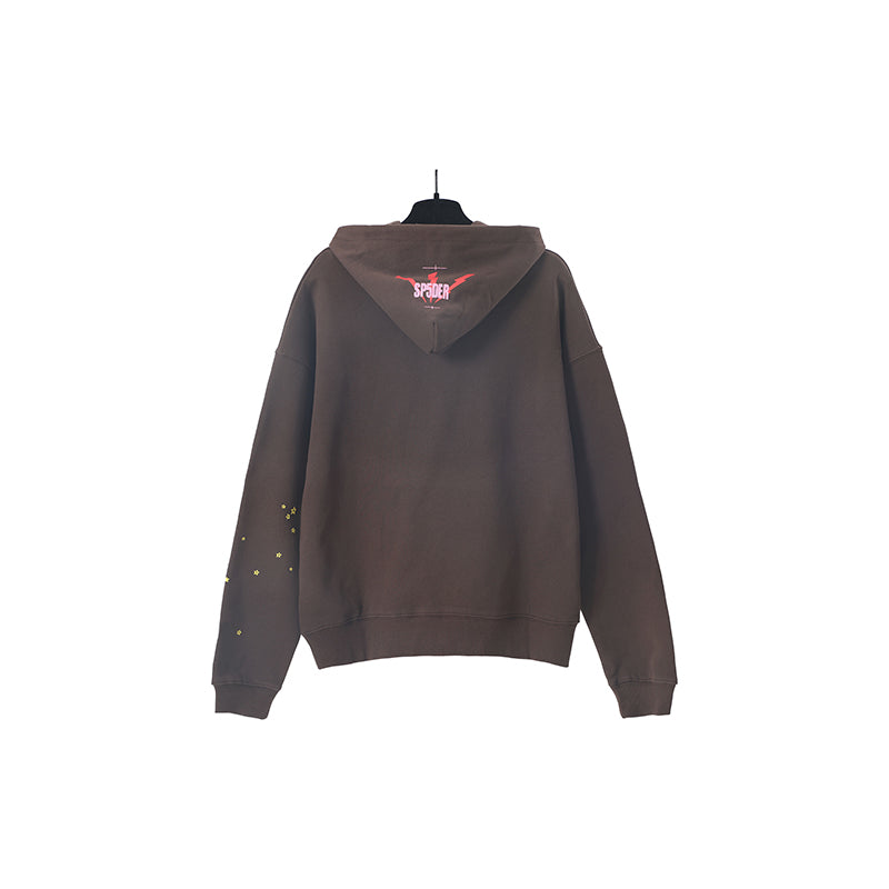 Sp5der Hoodie Cobweb Puff Print Pure Cotton