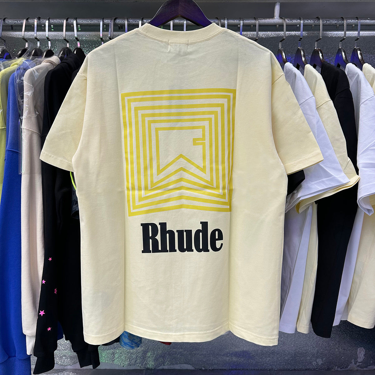 Rhude T Shirts Chevron Logo Repeat