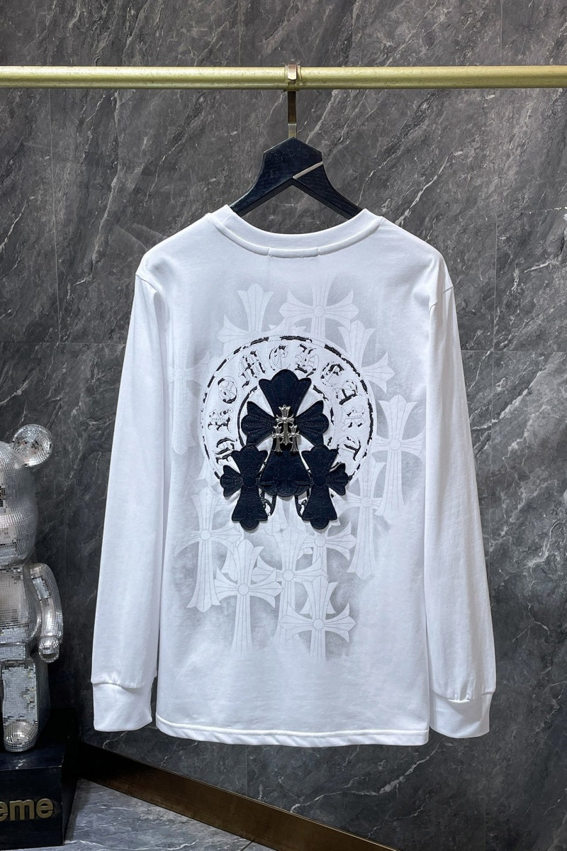 Chrome heart Long Sleeve Shirts High-quality 100% cotton streetwear