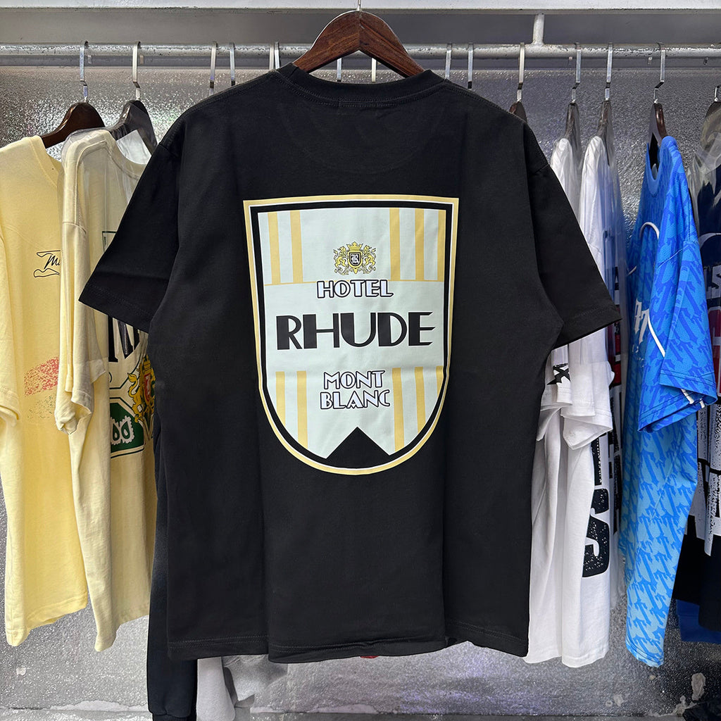 Rhude T Shirts Mont Blanc Short Sleeve Men and Women