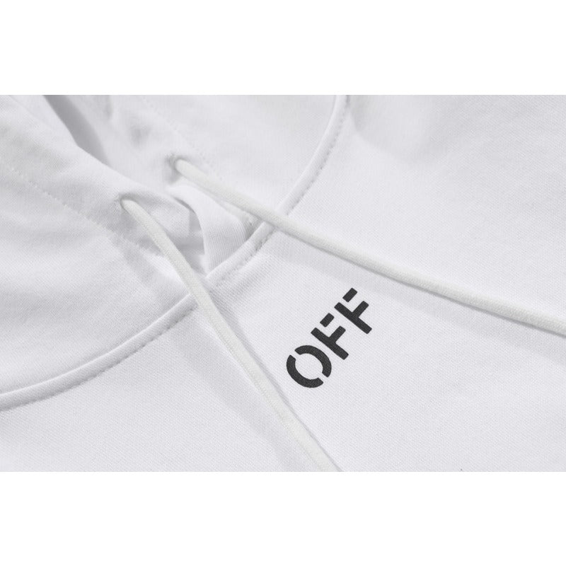 OW hoodie empty arrow pattern pullover