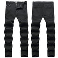 Mens Fashion Jeans pure black 5609#