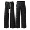 Mens trendy purple jeans, 100% cotton  Jeans Rhinestones #9128