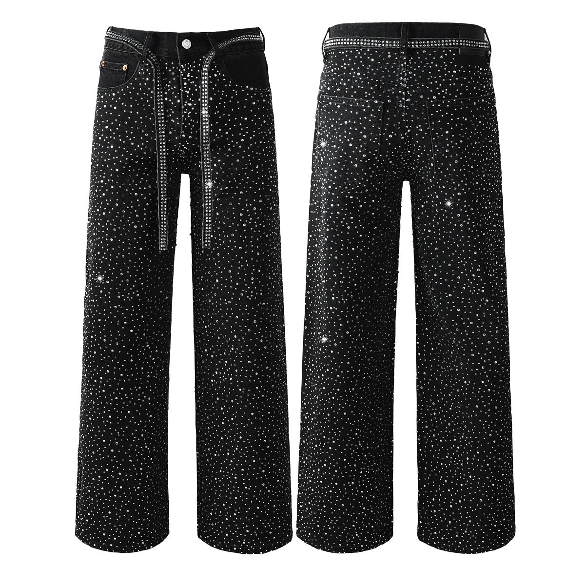 Mens trendy purple jeans, 100% cotton  Jeans Rhinestones #9128