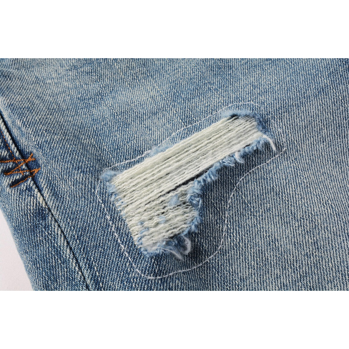 KSUBI Jeans Slim Fit Casual Stretch Ripped Jeans