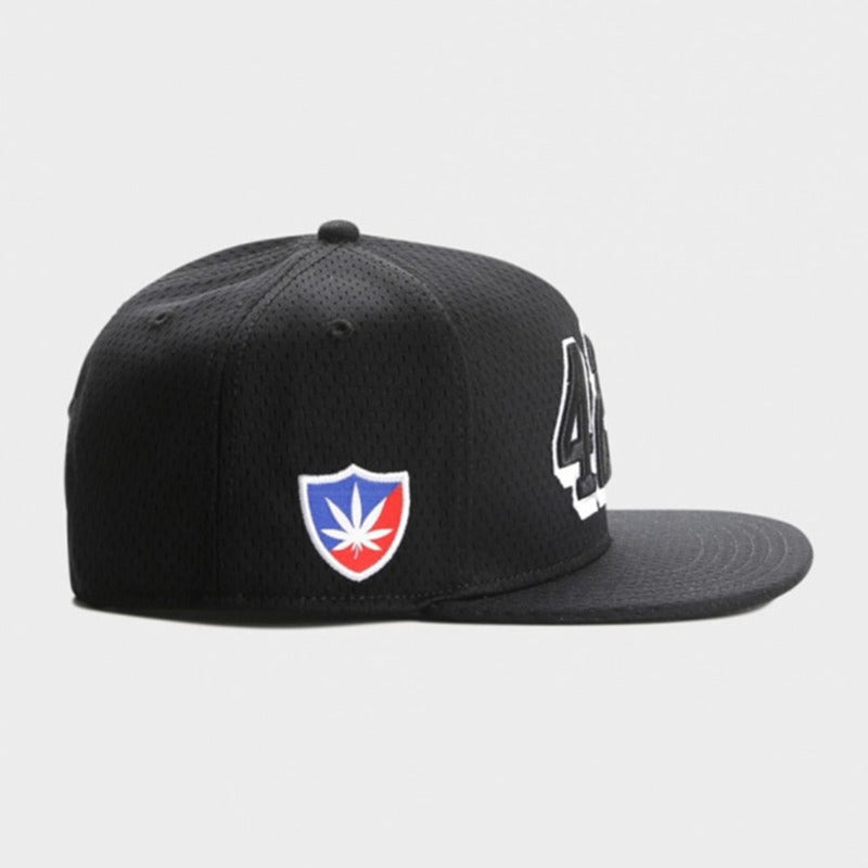 Trendy flat brimmed snapback hats letter420 adjustable quick-drying and breathable