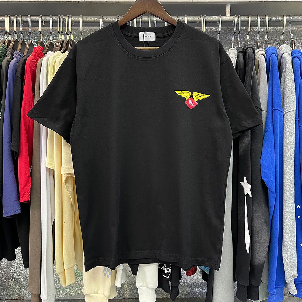 Rhude T Shirts World Map Printed Cotton Casual Short Sleeves Men and Women