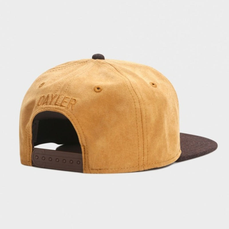 Trendy flat brimmed snapback hats suede cartoon bear
