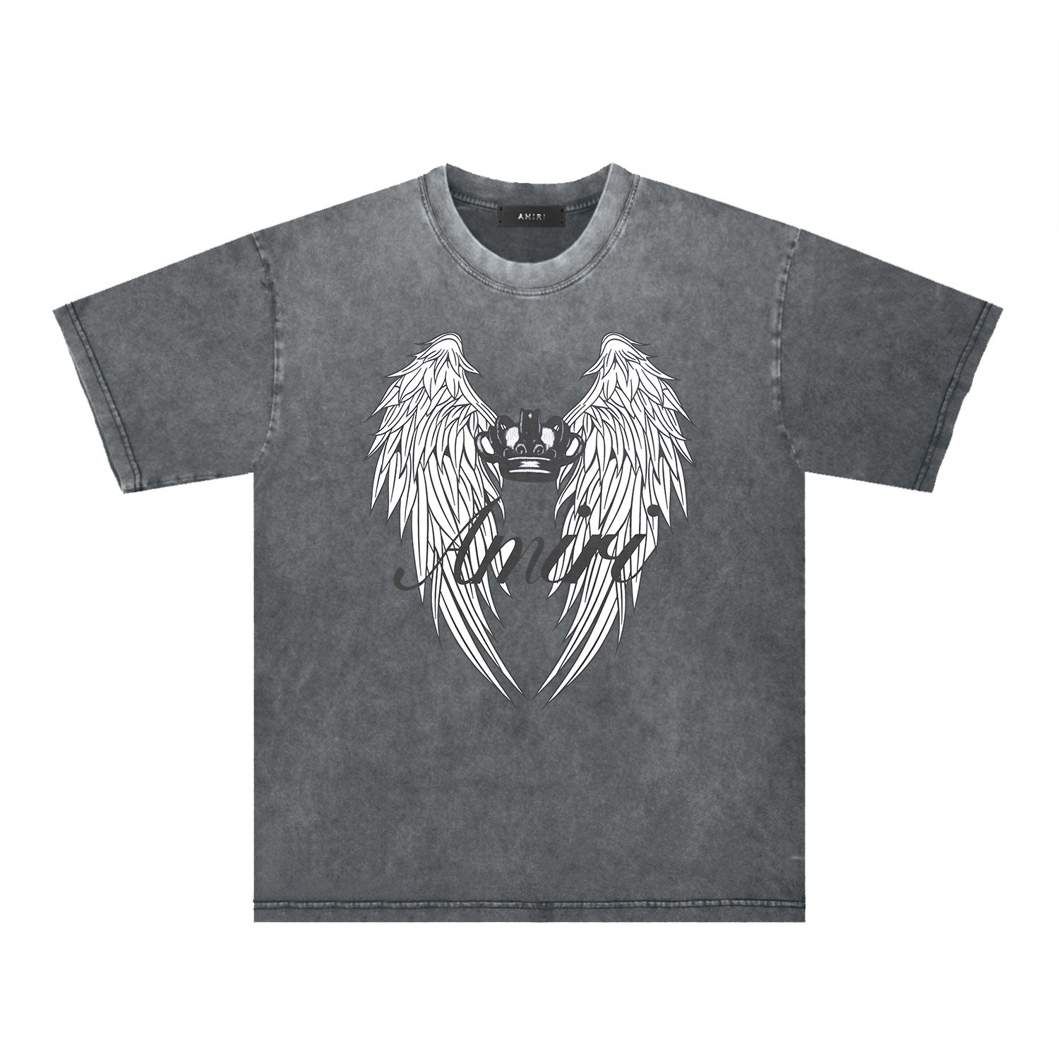 Amiri Washed Distressed T Shirt Printed Trendy Pure Cotton