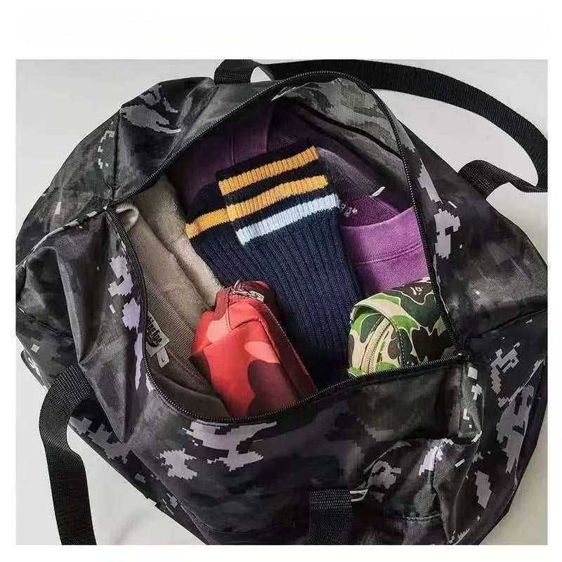 Bathing Ape Bape Bag Checkered camouflage shoulder bag, swimming/gym bag, tote travel bag
