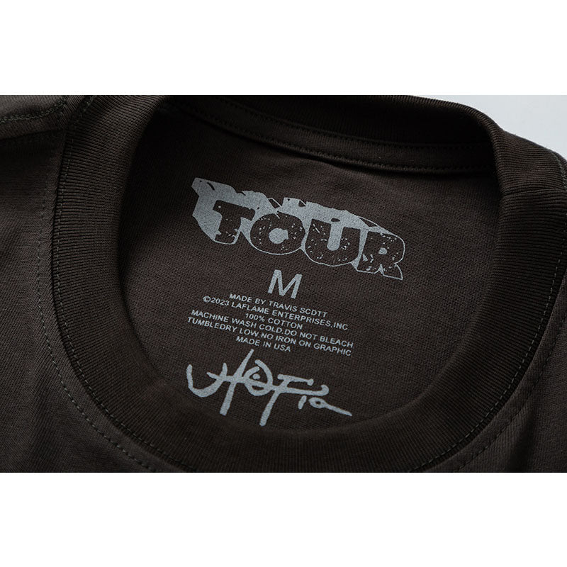 Travis Scott T-Shirt Travis Scott Short Sleeve Circus Letter Print Casual Loose Short Sleeve
