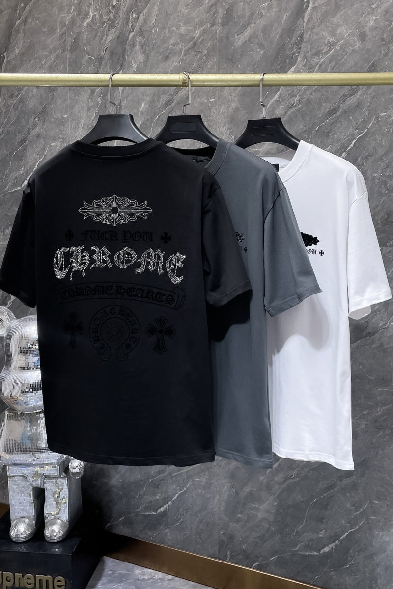 Chrome heart T shirts High-quality 100% cotton streetwear