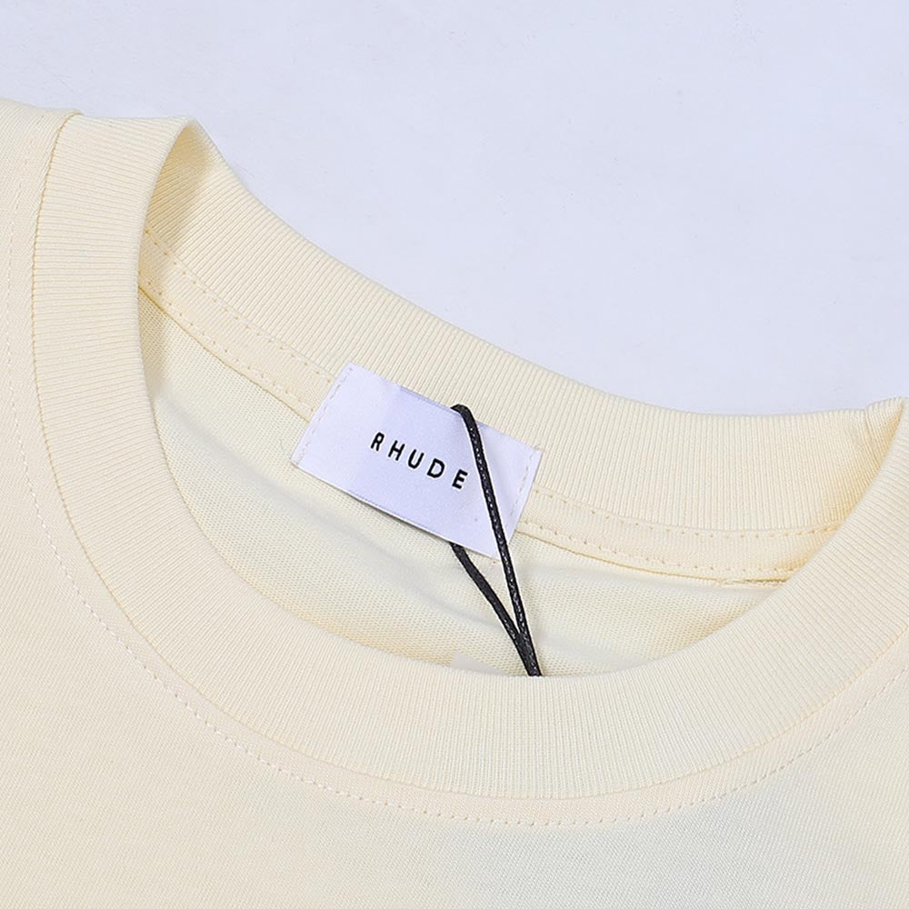 Rhude T Shirts Eagle Rossa Printed Cotton Casual Short Sleeve Men and Women