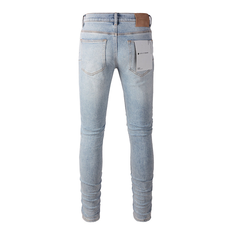 Mens trendy purple jeans, 100% cotton Pure Cotton High Street Trend