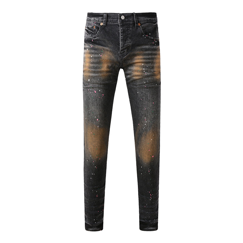 Mens trendy purple jeans, 100% cotton Pure Cotton High Street Trend