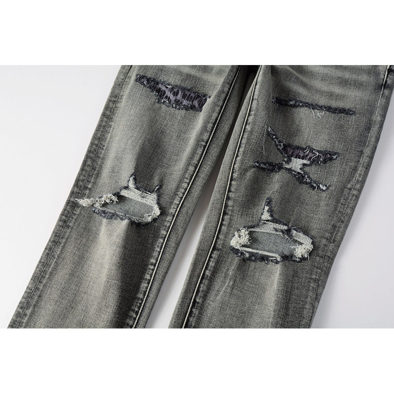 Mens trendy purple jeans, 100% cotton Pure Cotton High Street Trend