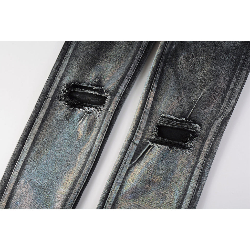 Mens trendy purple jeans, 100% cotton Pure Cotton High Street Trend