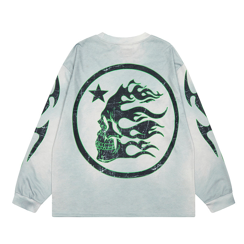 HS Long Sleeve Shirts Hip-hop loose oversize