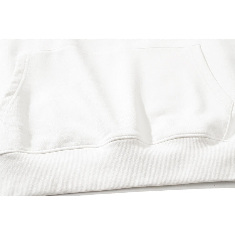OW  hoodie simple solid color pullover hooded