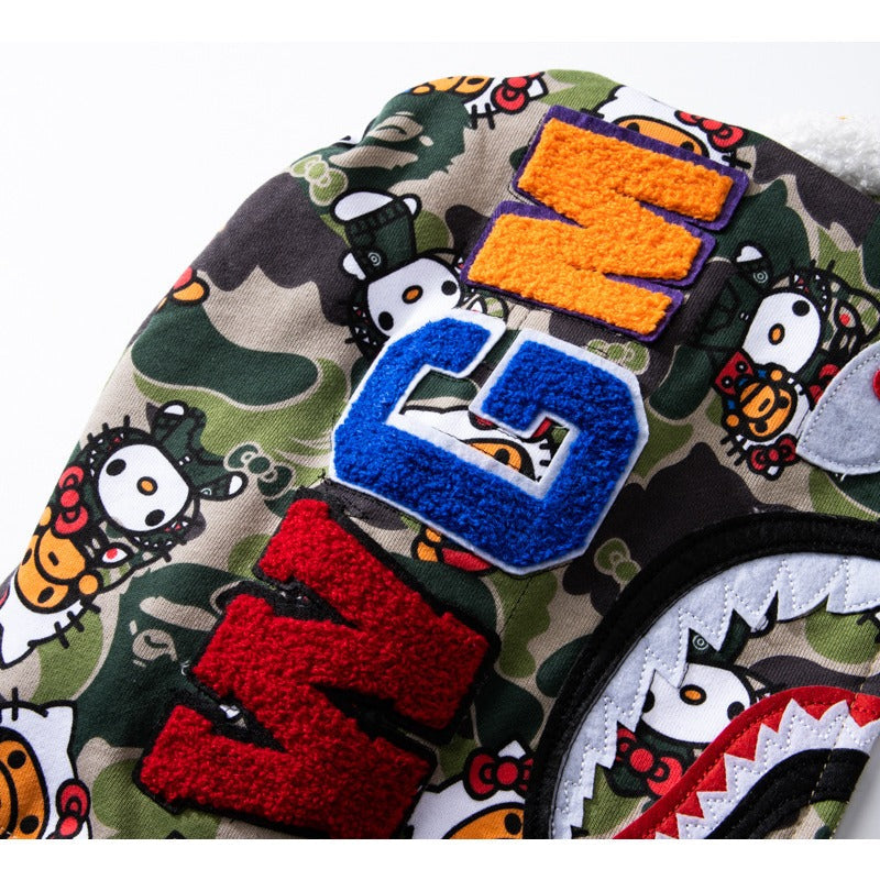 Bathing Ape Hoodie Full Print Hello Kitty Cardigan Zipper
