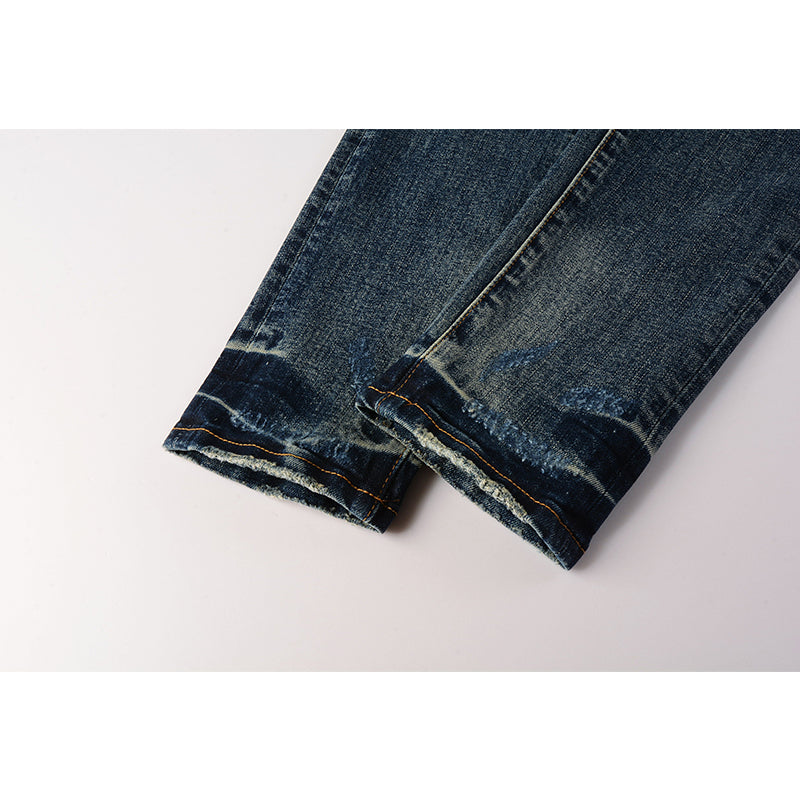 Mens trendy purple jeans, 100% cotton Pure Cotton High Street Trend