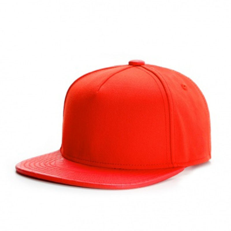 Trendy flat brimmed snapback hats light board blank shade