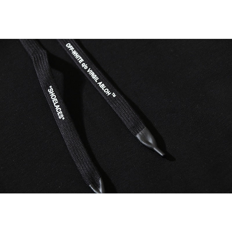 OW  hoodie多彩箭头图案连帽