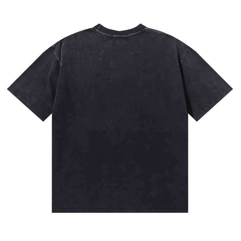 MAJESTIK T Shirts We Are Friends Garment Dyed Printing Crop Tee Hot Diamond