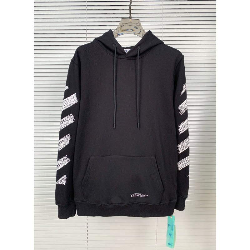 OW hoodie sketch arrow pattern hooded