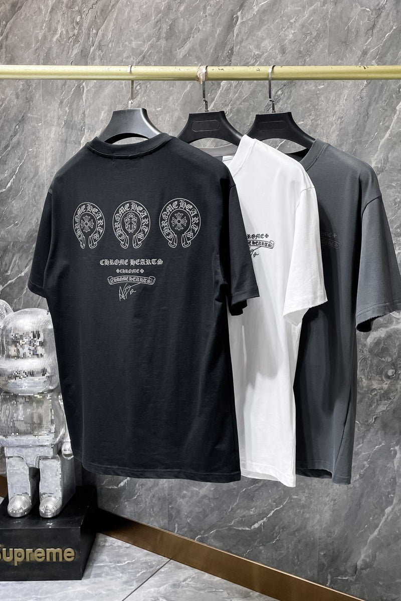Chrome heart T shirts High-quality 100% cotton streetwear