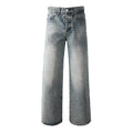 Mens trendy purple jeans, 100% cotton Jeans Rhinestones #101