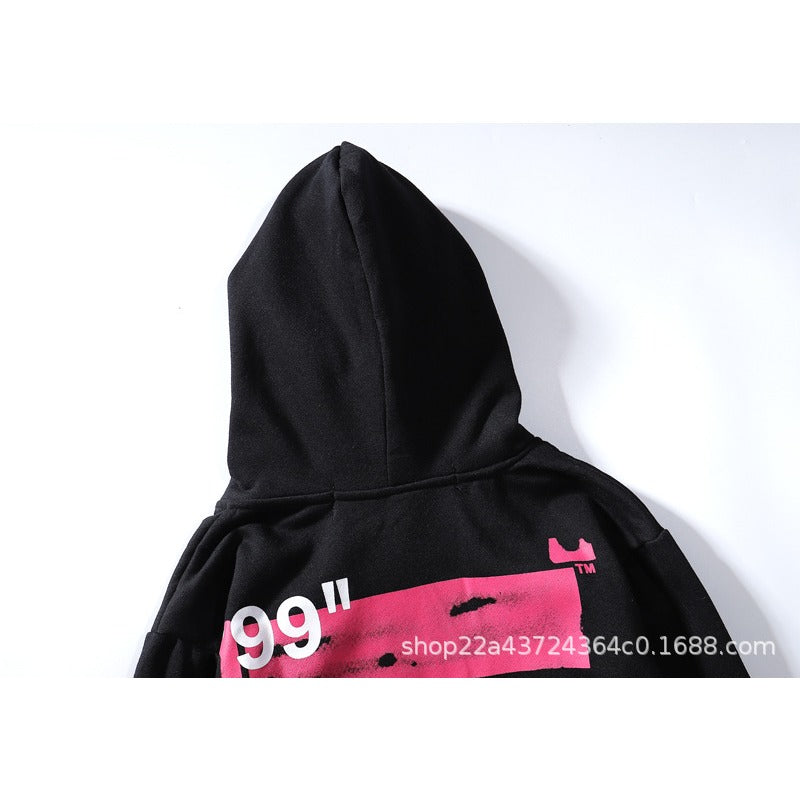 OW  hoodie dyed graffiti pink arrow hooded