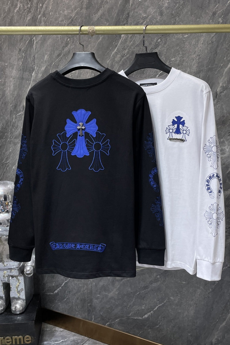 Chrome heart Long Sleeve Shirts High-quality 100% cotton streetwear