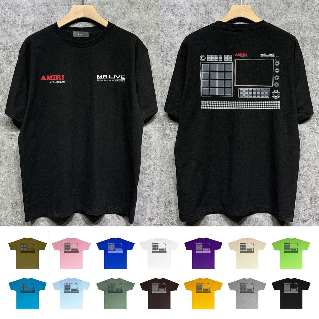 Amiri T Shirts Printed Trendy Pure Cotton