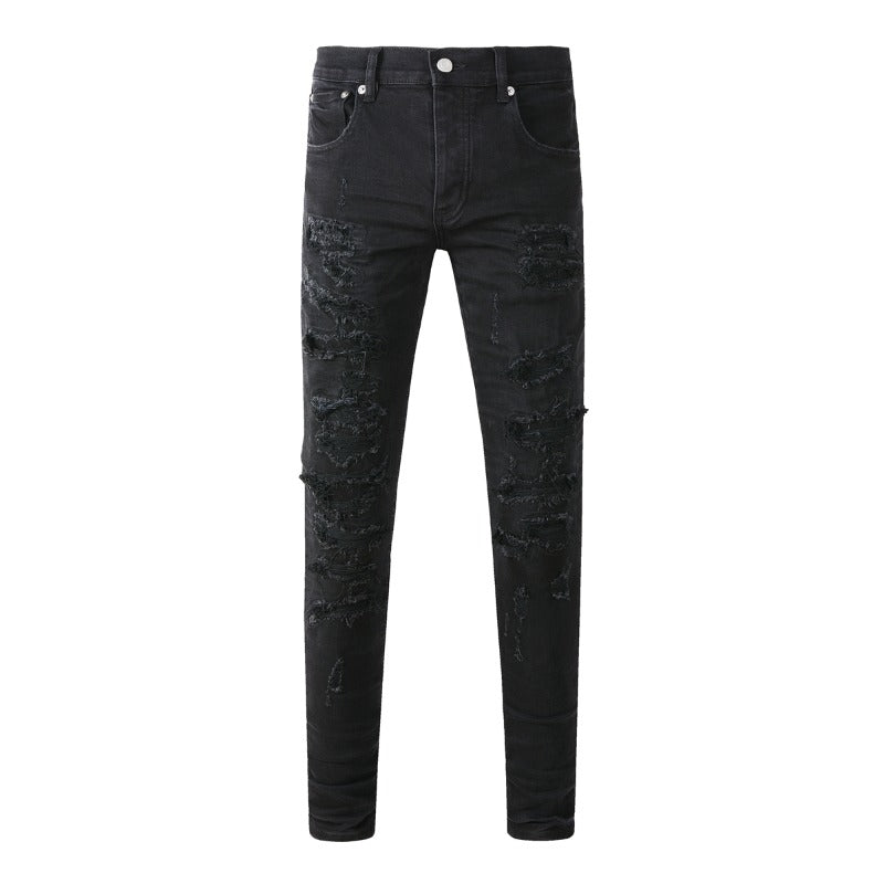 Mens trendy purple jeans, 100% cotton Pure Cotton High Street Trend