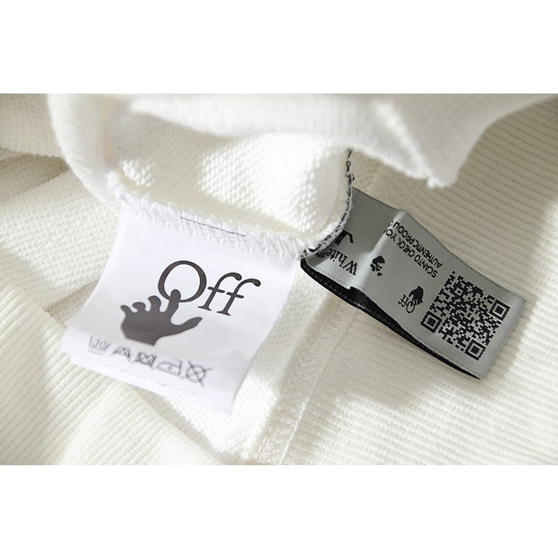 OW  hoodie embroidered plant leaf arrow hooded