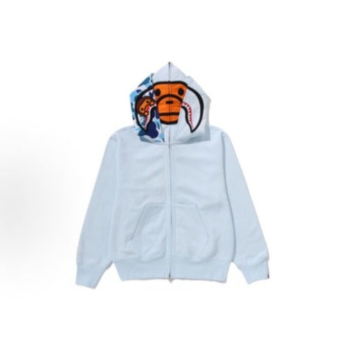 Bathing ape hoode bape bapexmilo co-branded double hat