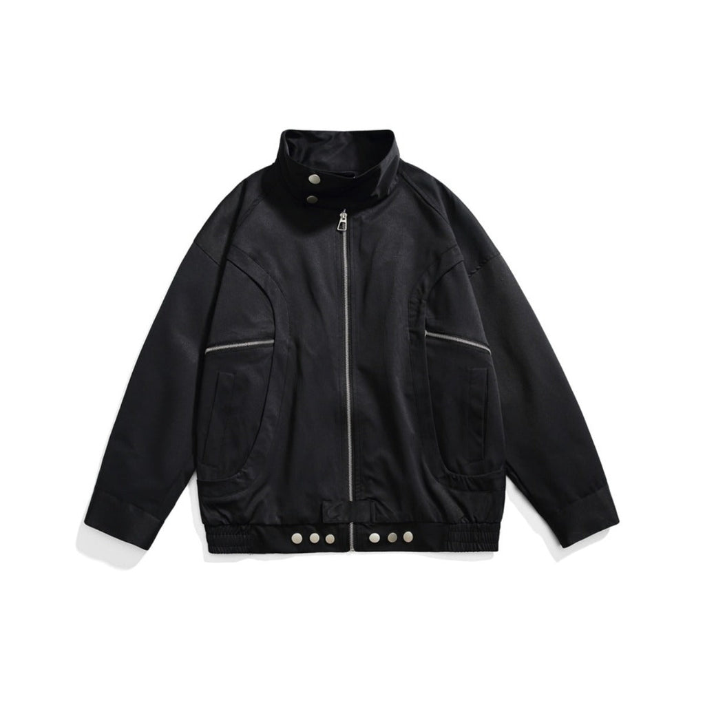 Unisex Jacket Vintage Spring and Autumn Coat Men's and Women's Casual Loose Lapel Jacket