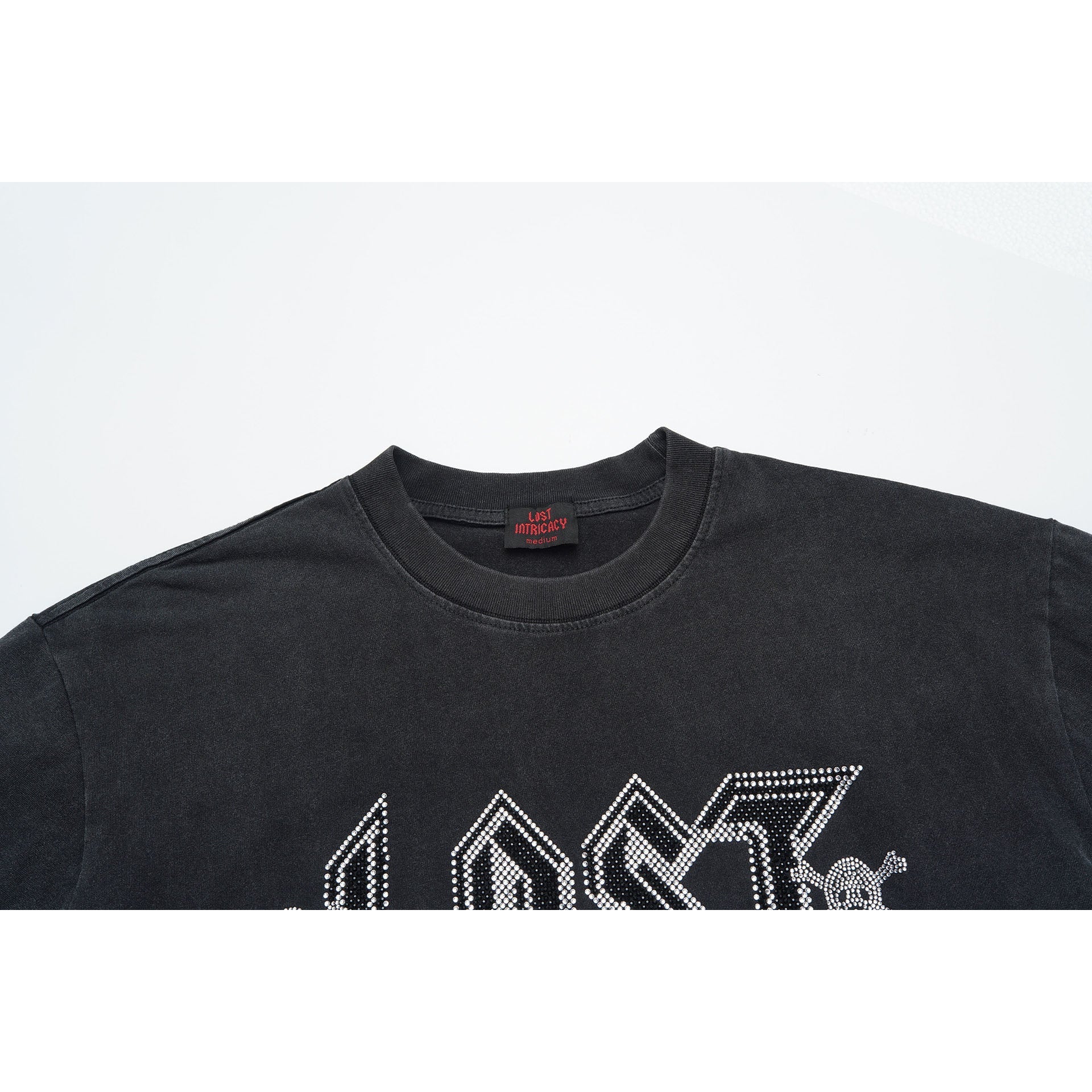 Lost Intricacy T-Shirt Skull Wash Casual Short Sleeve T-Shirt