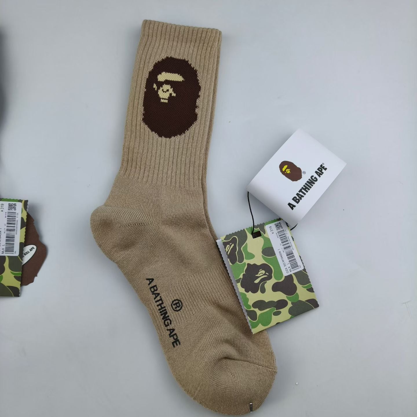 Bathing Ape Bape Socks ape head socks men and women medium tube towel bottom outdoor actual combat elite training sports basketball socks