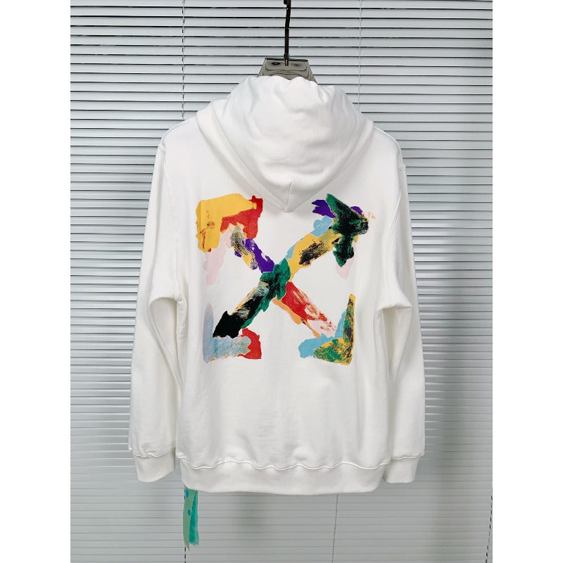 OW  hoodie painted arrow pattern hooded