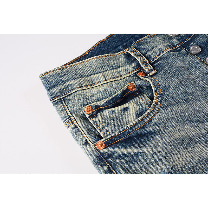 Mens trendy purple jeans, 100% cotton Pure Cotton High Street Trend