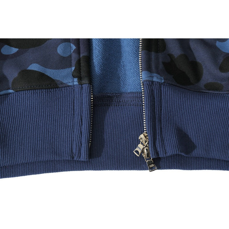Ape Hoodie Camouflage Two Hat Cardigan Zipper